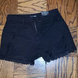 FashionNova Weekender High Rise Distressed Shorts